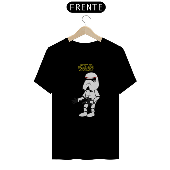 Camiseta Trooper Branco Star Wars Cartoon Estampada Quality Desenho
