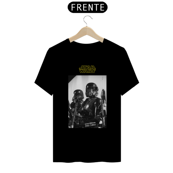 Camiseta Death Black Troopers Star Wars - Stormtrooper Negro Estampada - Quality