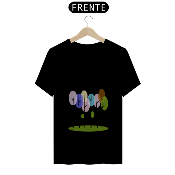 Camiseta Quality Masculina Estampa Desenho Árvores ColoridasCamiseta Quality Masculina Estampa Desenho Árvores Coloridas