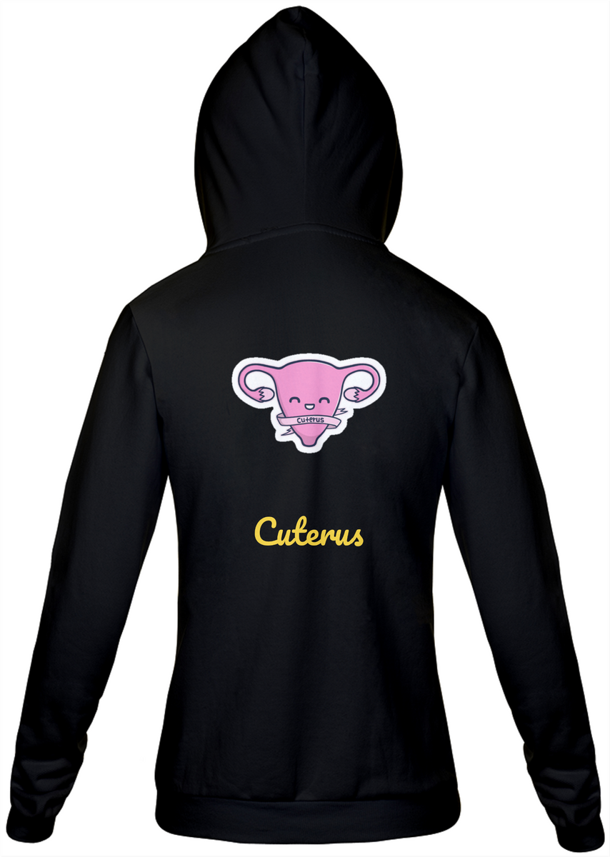 Nome do produto: Jaqueta Moletom Feminino com Estampa Cuterus - Cute Uterus
