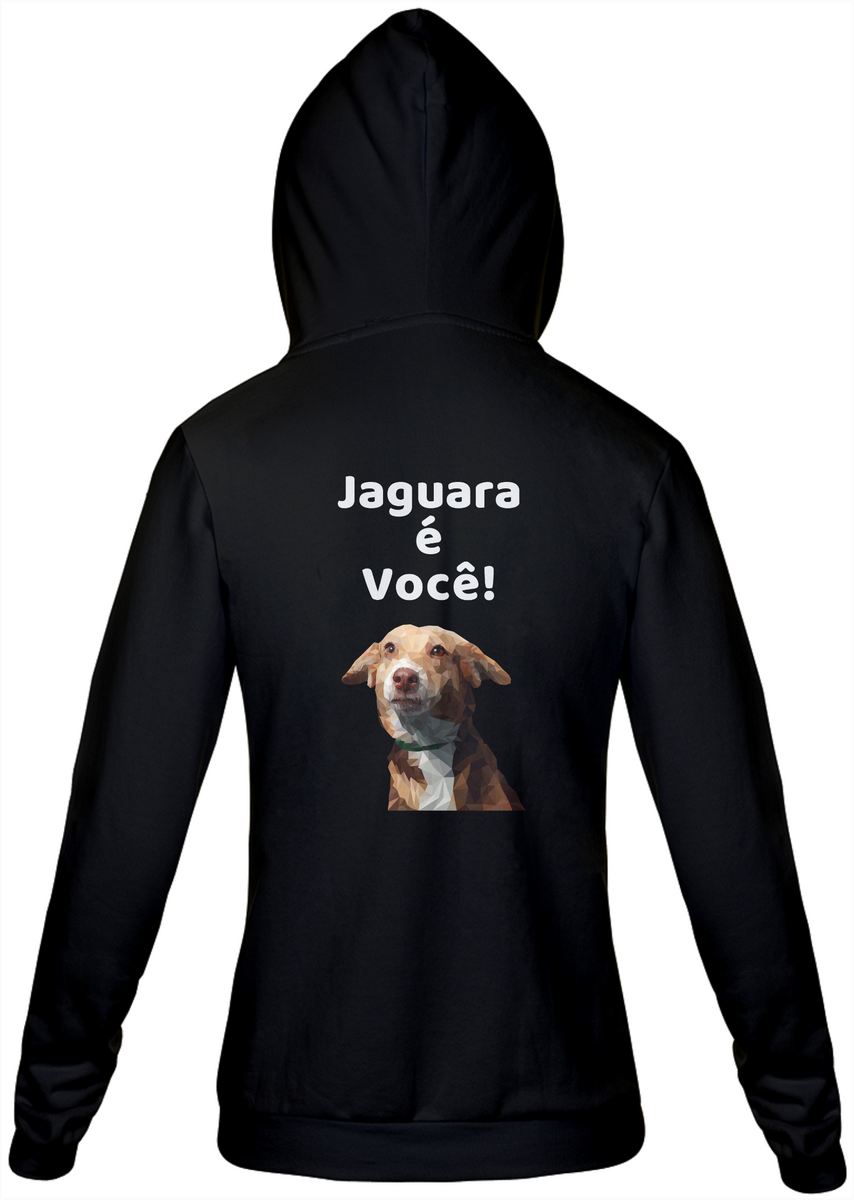 Nome do produto: Jaqueta Moletom Feminino Estampa Cachorro Jaguara é você