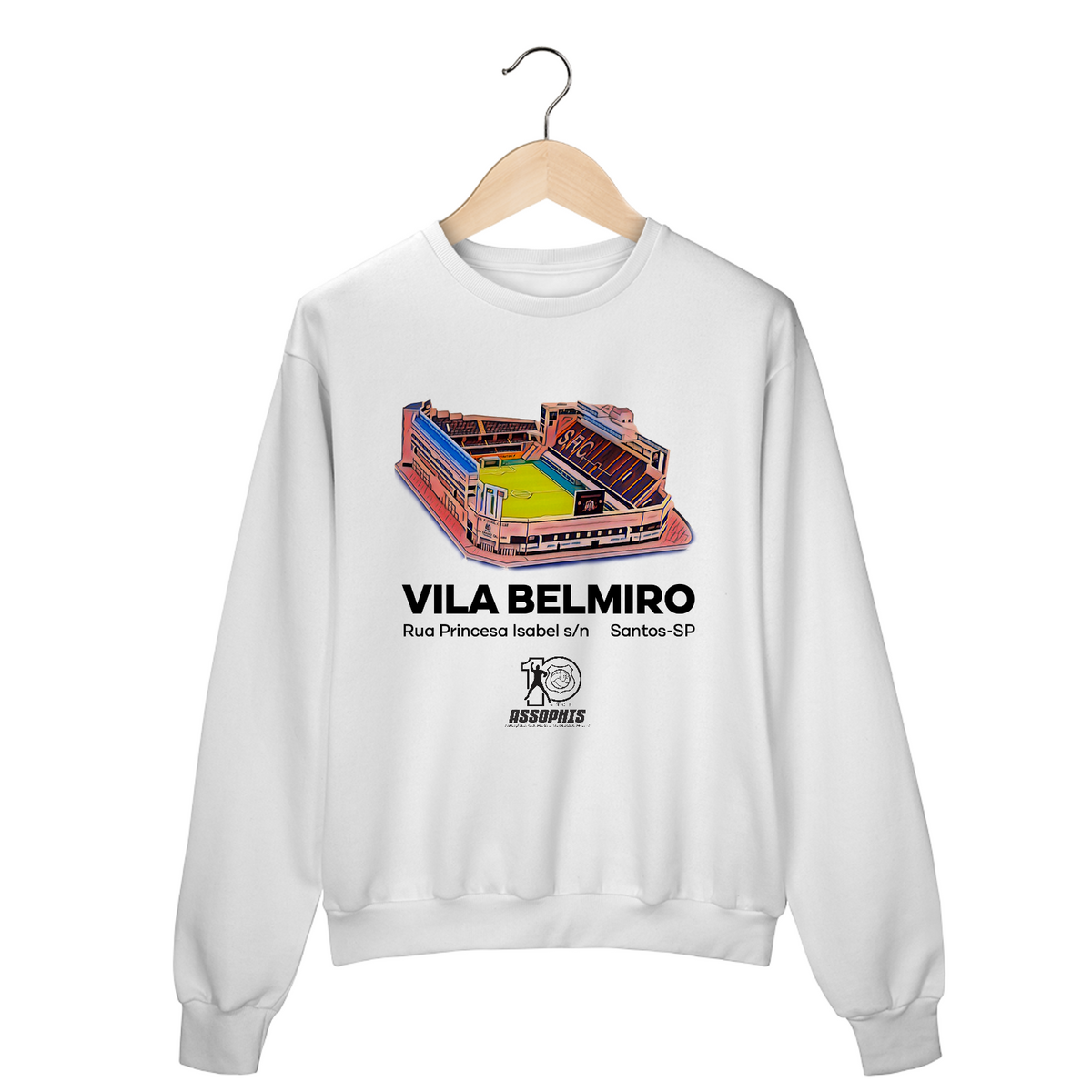 Nome do produto: Vila Belmiro - Moletom Unisex