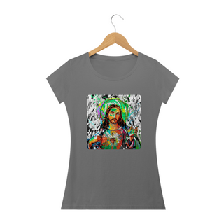 Camiseta Feminina Estonada TROPO - Jesus Art1B
