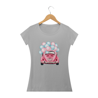 Camiseta Feminina TROPO - Just Married (Fusca rosa)