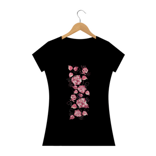 Camiseta Feminina TROPO - Rosas rosa