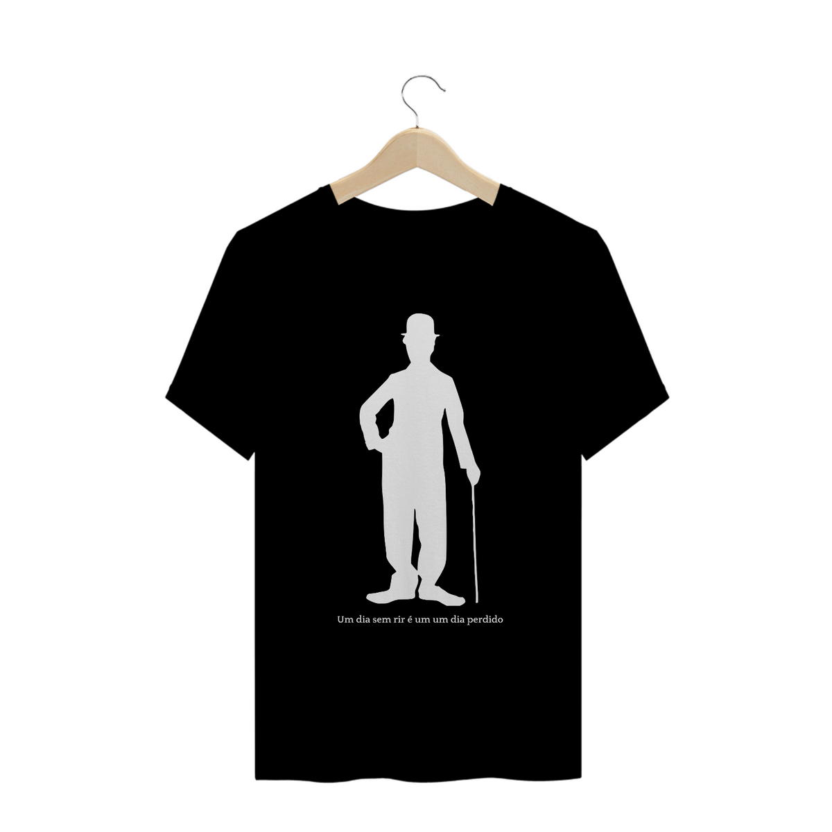 Nome do produtoT-shirt Prime Charles Chaplin - Um dia sem rir