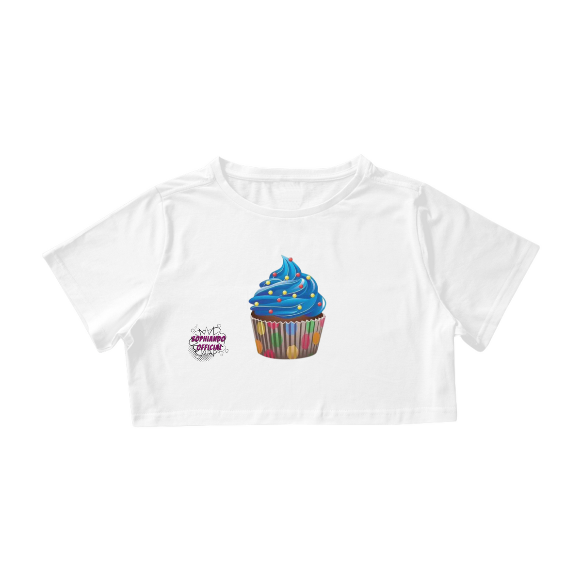 Nome do produtoCupcake! Camisa Cropped Feminino