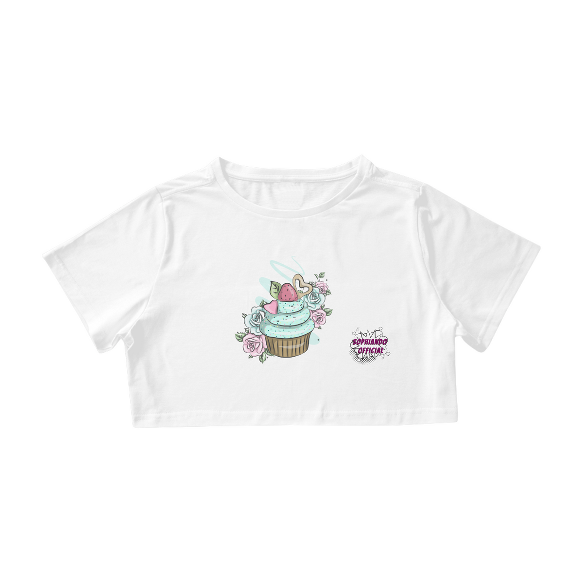 Nome do produtoCupcake! Camisa Cropped Feminino