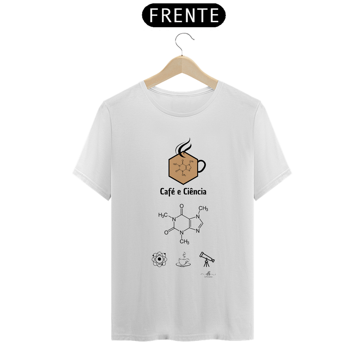 Nome do produto: Café e Ciência (Camiseta quality) LP