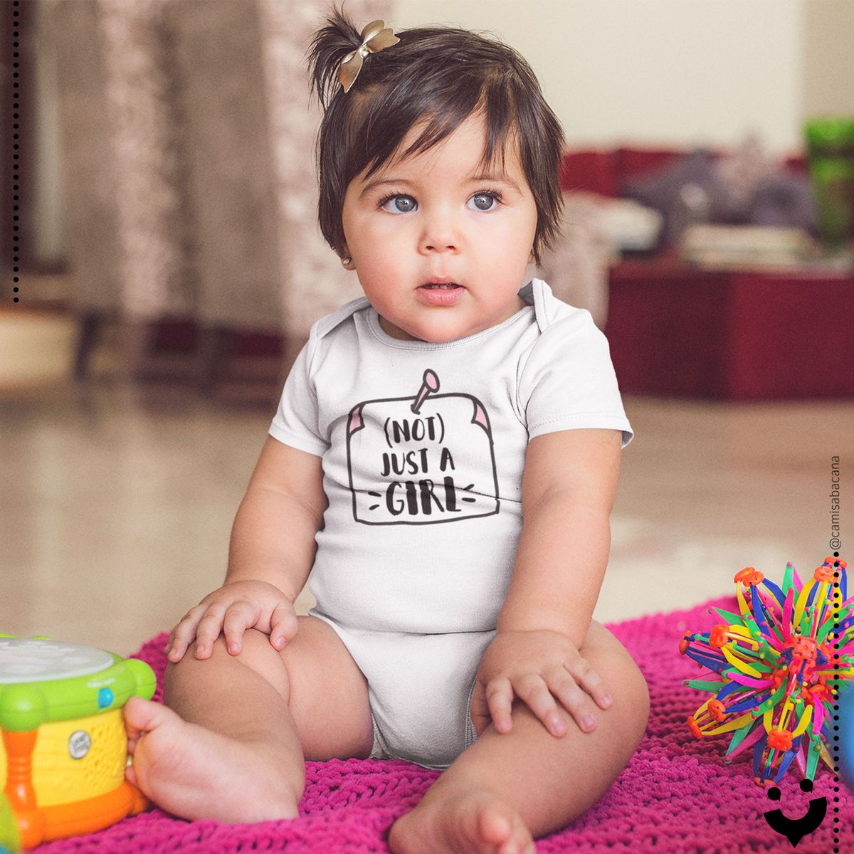 Nome do produto: {Camisa Kids} (Not) just a girl ♡