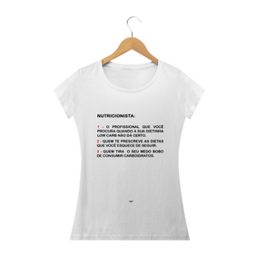 Camiseta Baby Long - NUTRICIONISTA - WHITE