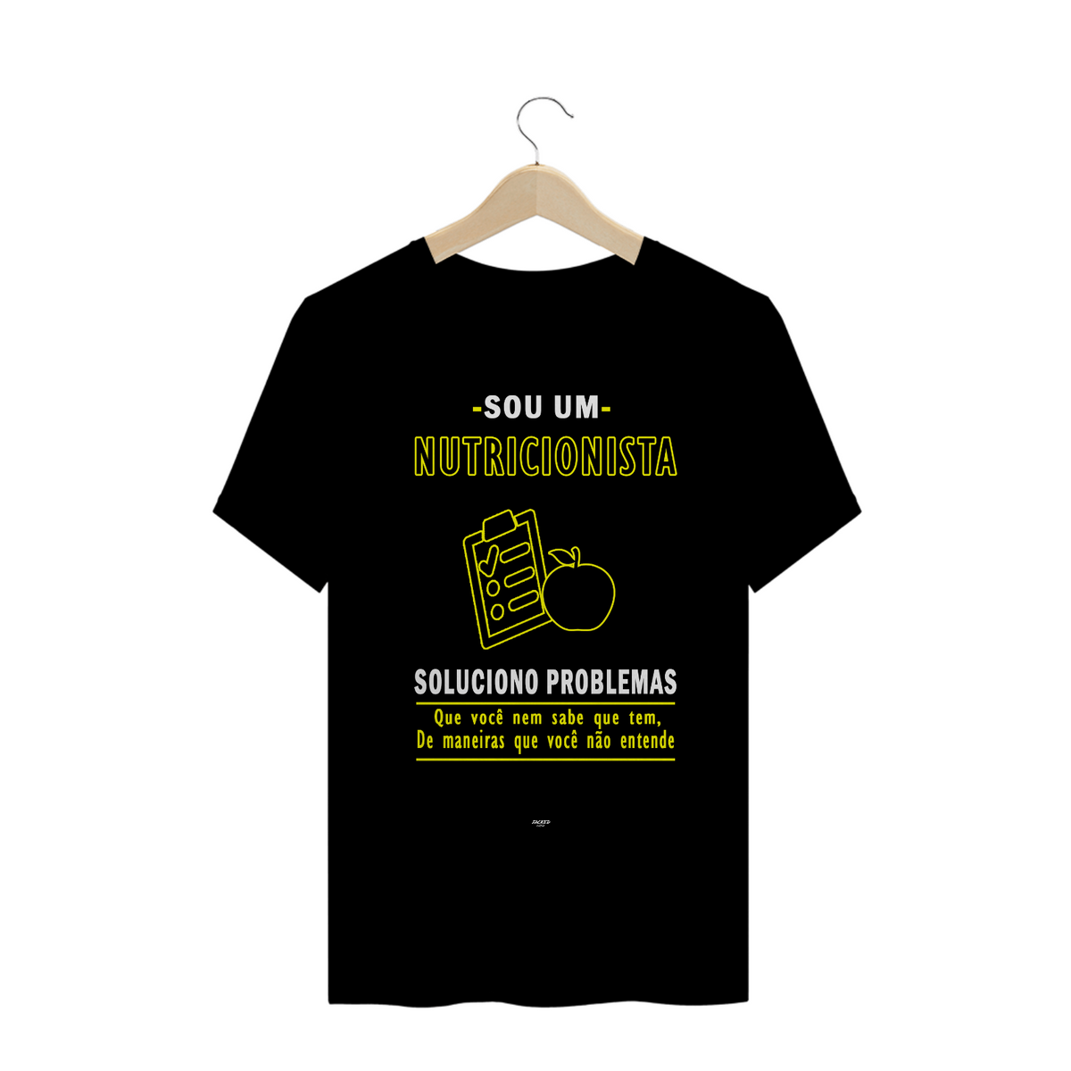 Nome do produtoCamiseta - SOU UM NUTRICIONISTA.. - (Yellow Outline)