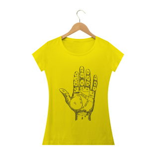 Nome do produtoCamiseta Fem. Babylook - Quirologia - Leitura das Mãos