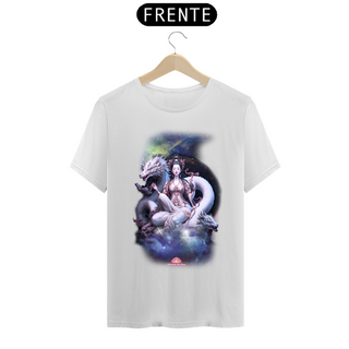 Camiseta Kuan Yin e os Dragões Brancos 