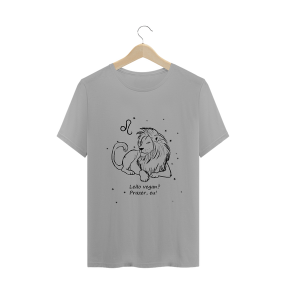 Camiseta Unissex | Leão | Leão vegan? Prazer, eu! | P&B