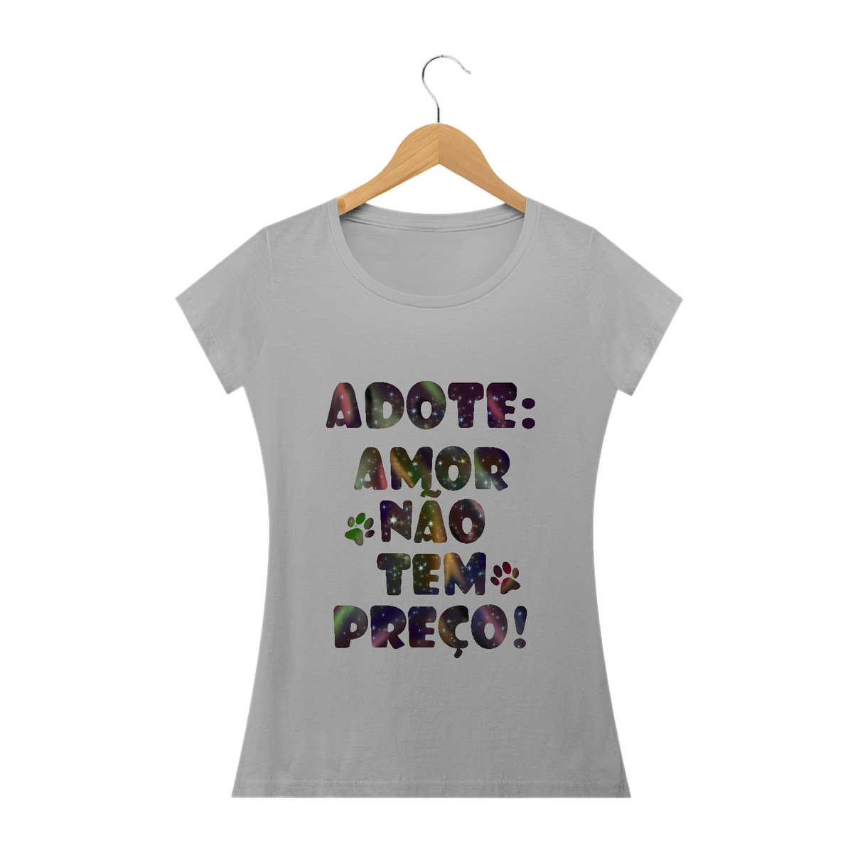 Nome do produto: Camiseta Baby Long | Adote | Amor não tem preço!