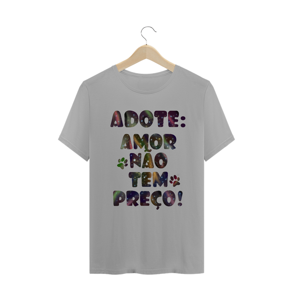 Nome do produto: Camiseta Unissex | Adote | Amor não tem preço!