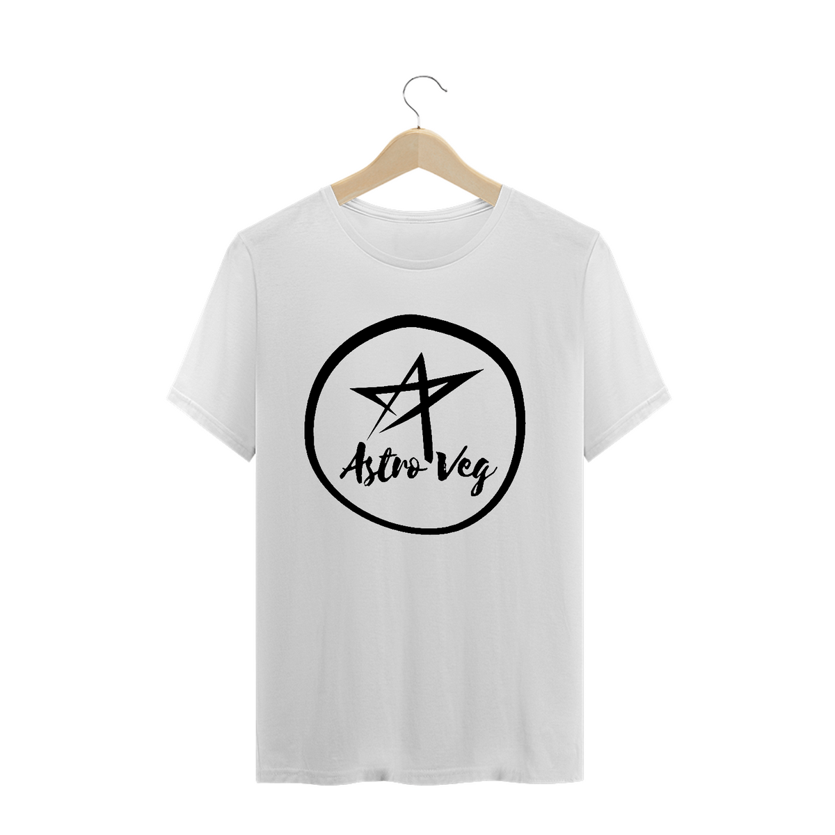 Nome do produto: Camiseta Unissex | Logo P&B | AstroVeg