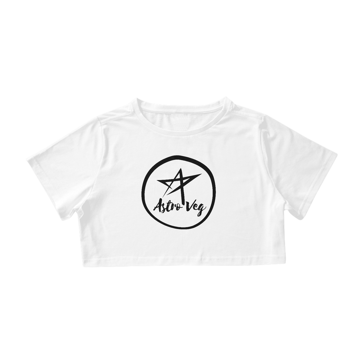 Nome do produto: Camiseta Cropped | Logo P&B | AstroVeg