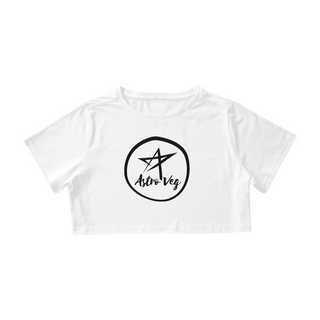 Camiseta Cropped | Logo P&B | AstroVeg