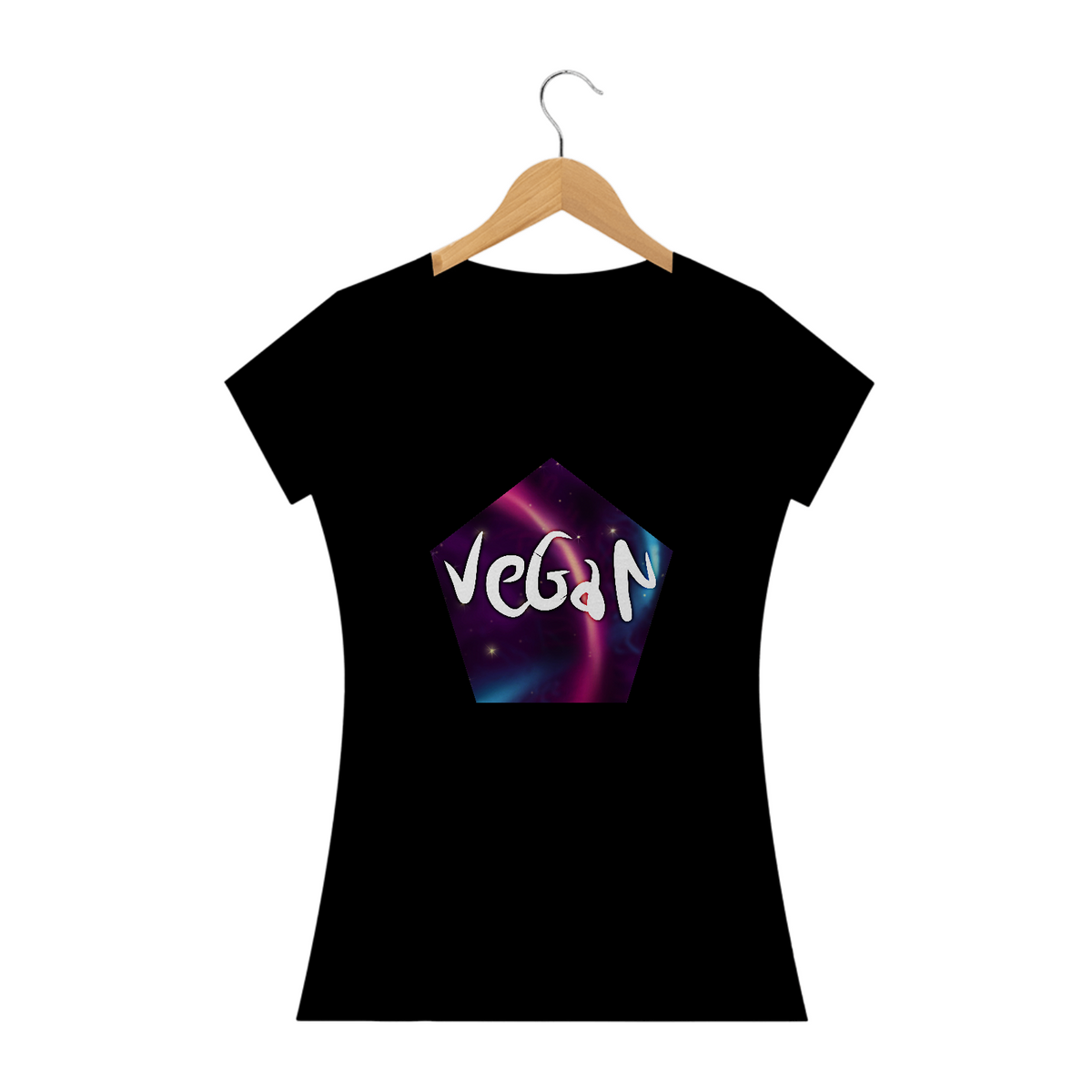 Nome do produto: Camiseta Baby Long | Vegan Astral | Pentágono