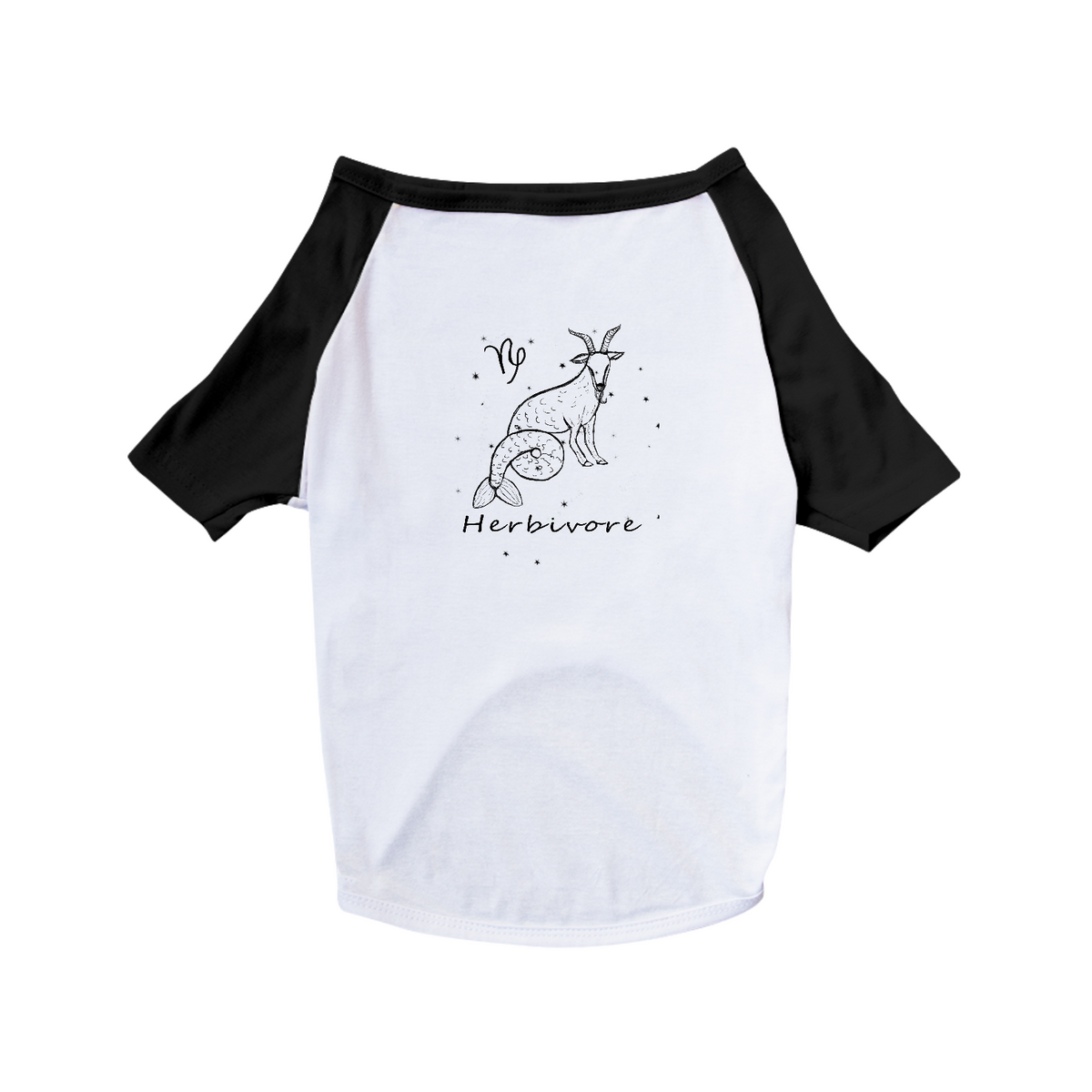 Nome do produto: Camiseta para Pet | Capricórnio | Herbivore | P&B