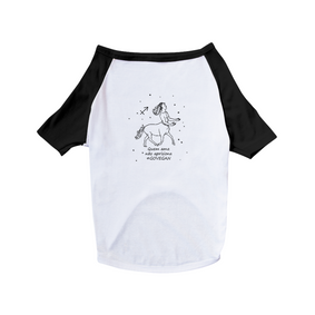 Camiseta para Pet | Sagitário | Quem ama não aprisiona #govegan | P&B
