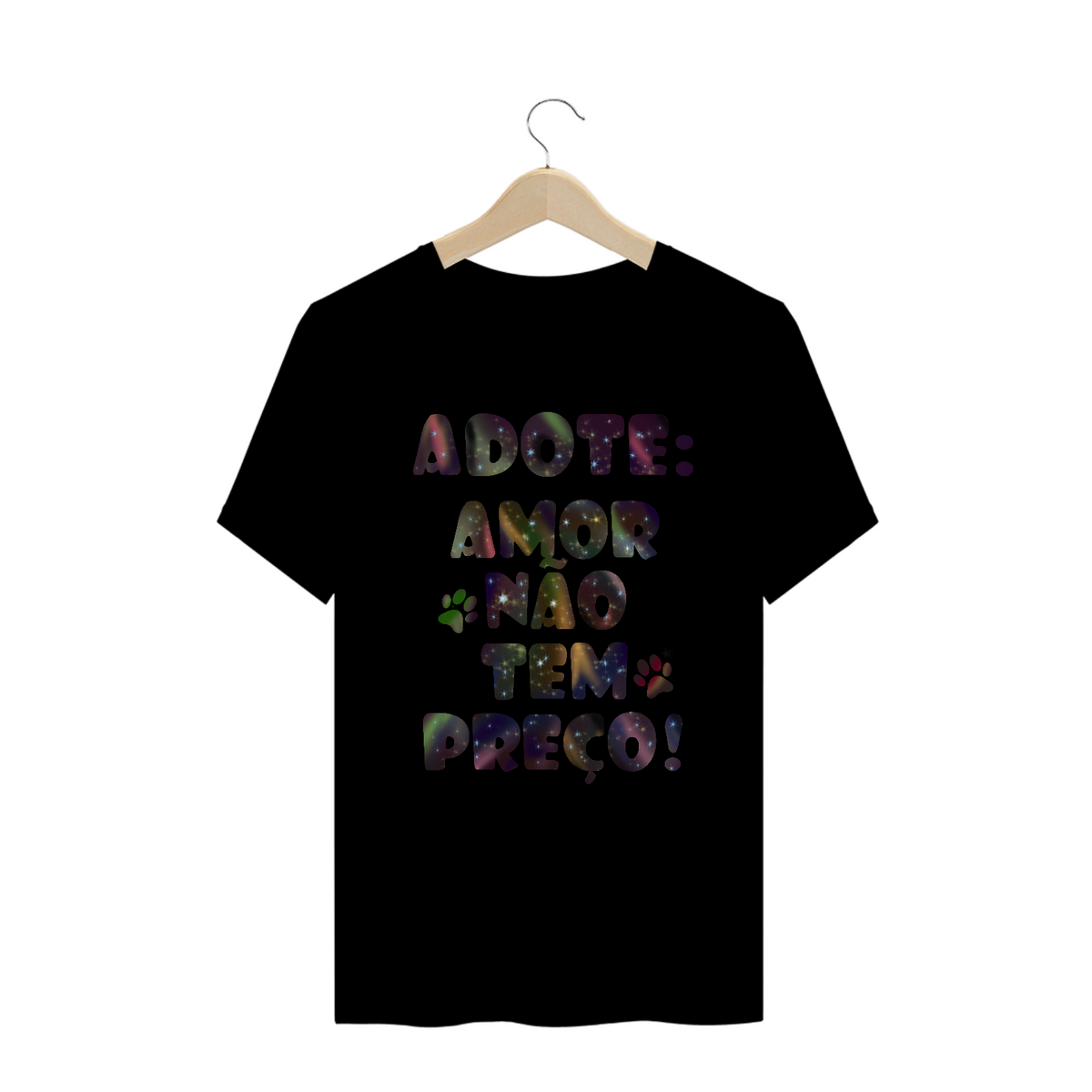 Nome do produto: Camiseta Unissex | Adote | Amor não tem preço!