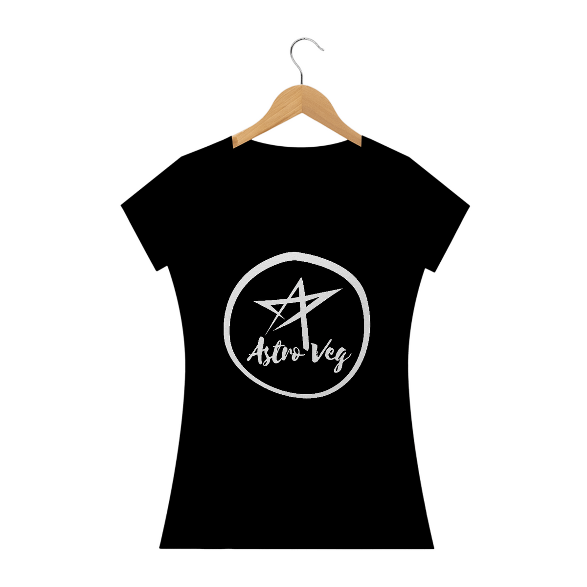 Nome do produto: Camiseta Baby Long | Logo P&B  | AstroVeg