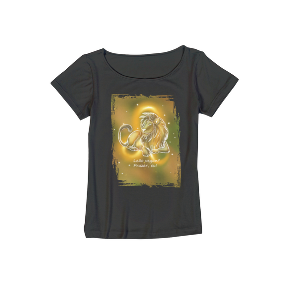 Camiseta Viscolycra | Leão | Leão vegan? Prazer, eu! | Color