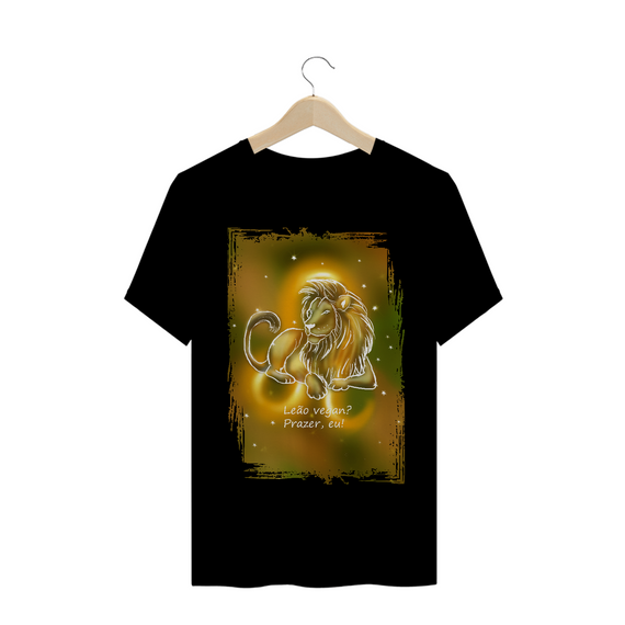 Camiseta Unissex | Leão | Leão vegan? Prazer, eu! | Color