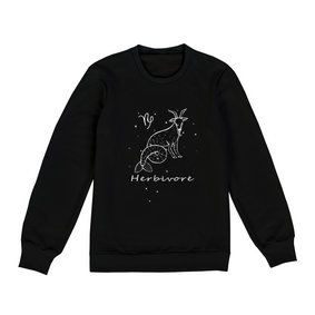 Blusão Moletom Unissex | Capricórnio | Herbivore | P&B 