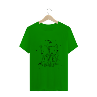 Nome do produtoCamiseta Unissex | Gêmeos | Meus dois lados gritam: GO VEGAN! | P&B