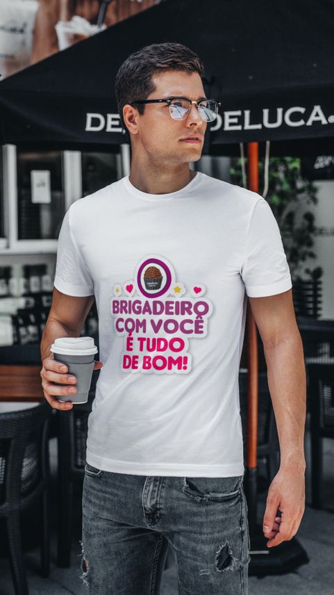 Camiseta Masculina T-shirt - Brigadeiro com VC é tudo de bom