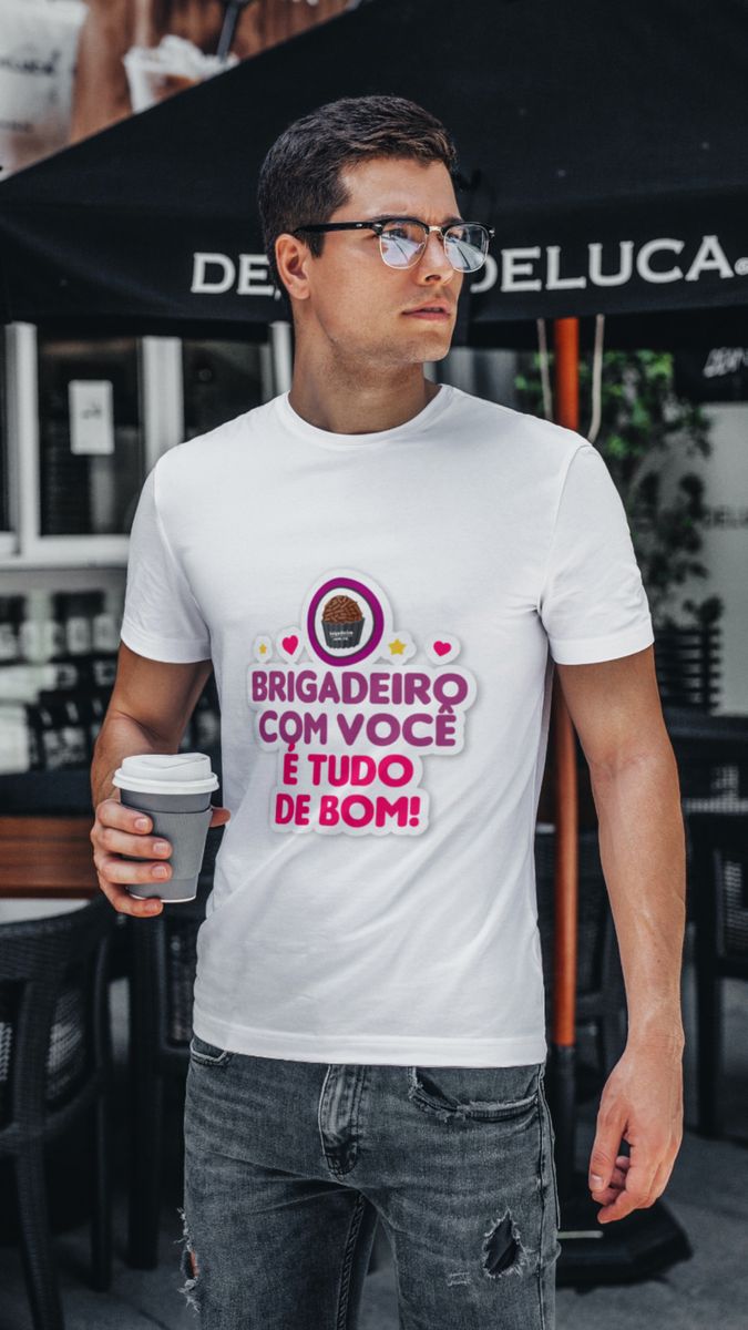 Nome do produto: Camiseta Masculina T-shirt - Brigadeiro com VC é tudo de bom