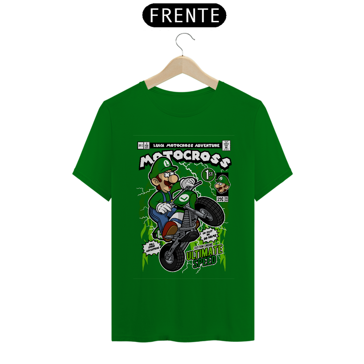 Nome do produto: Luigi Motocross - Cartoon 