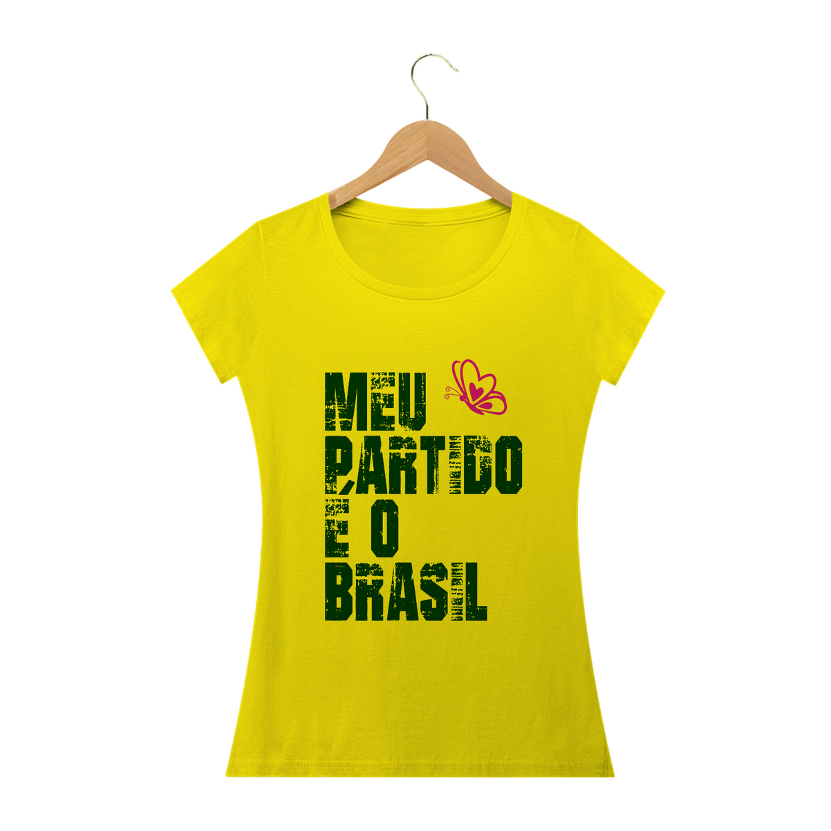 Nome do produto: Camiseta \'\'Meu partido é o Brasil\'\'