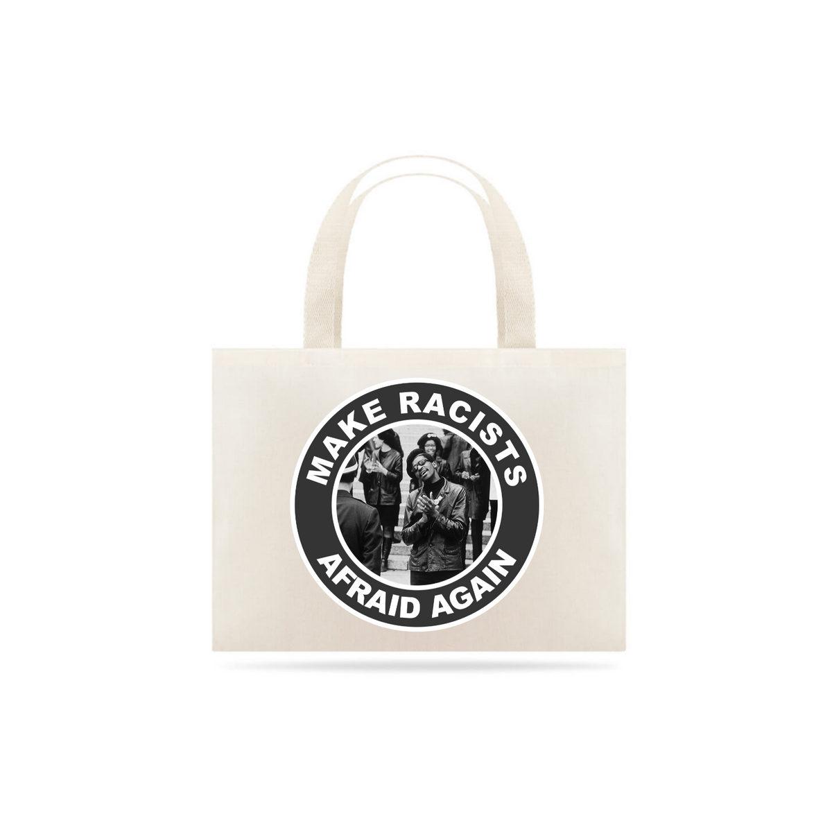 Nome do produto: Ecobag Racists Afraid - Black Panther Party
