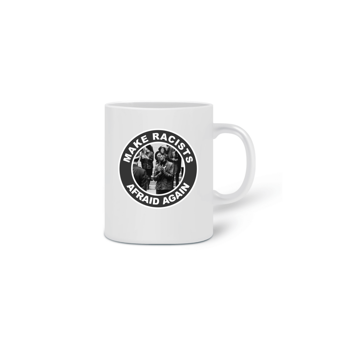 Nome do produto: Caneca Racists Afraid - Black Panther Party