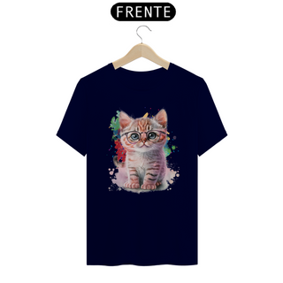 Nome do produtoCamiseta de Gato Fofo de óculos Seremcores 