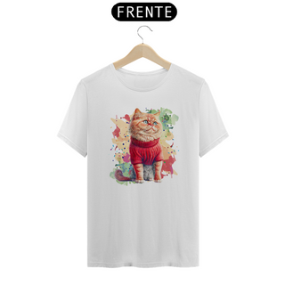 Nome do produtoCamiseta de Gato Fofo de vermelho Seremcores 