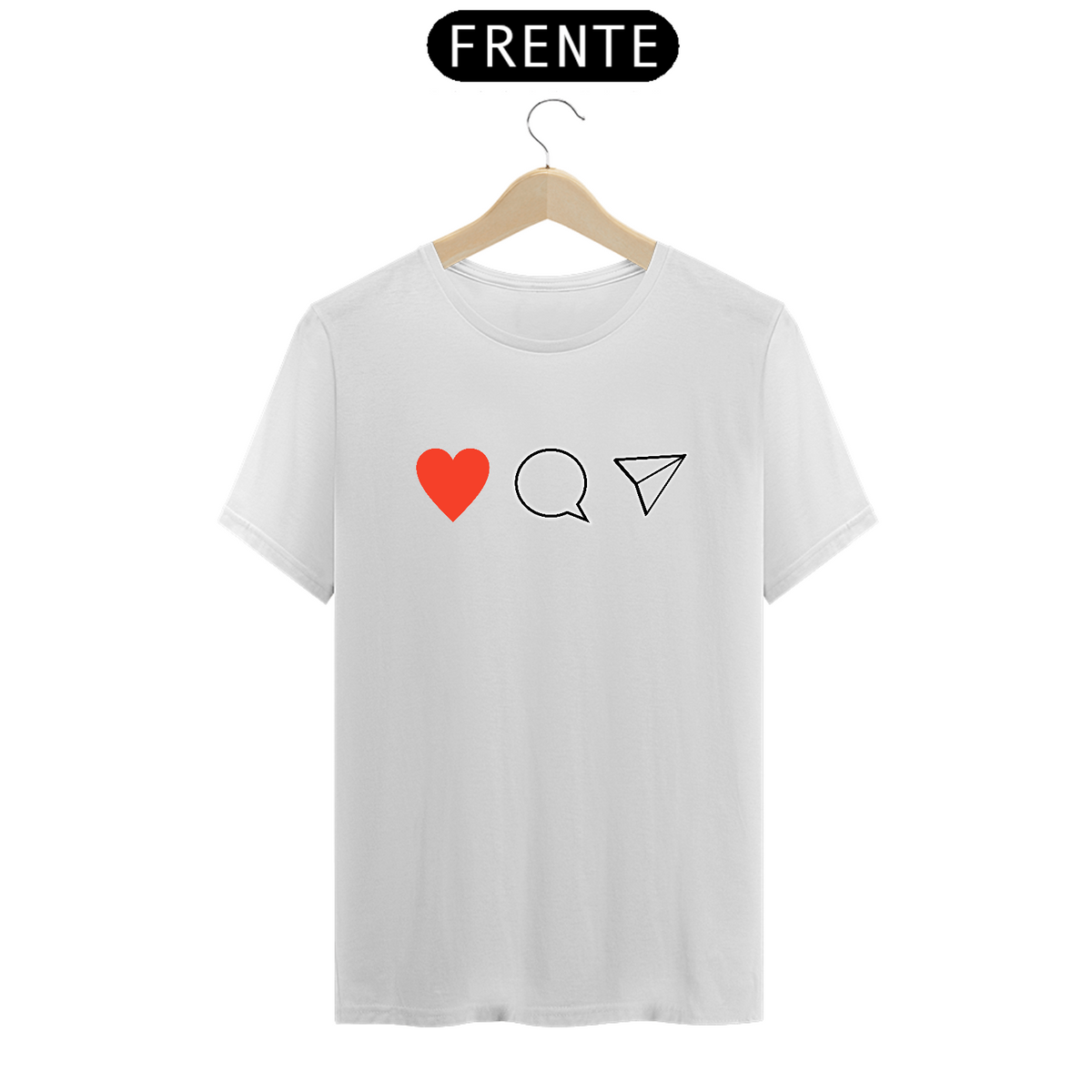 Nome do produto: Camiseta de Curtiu, Compartilhou, Comentou! (frases) Seremcores 