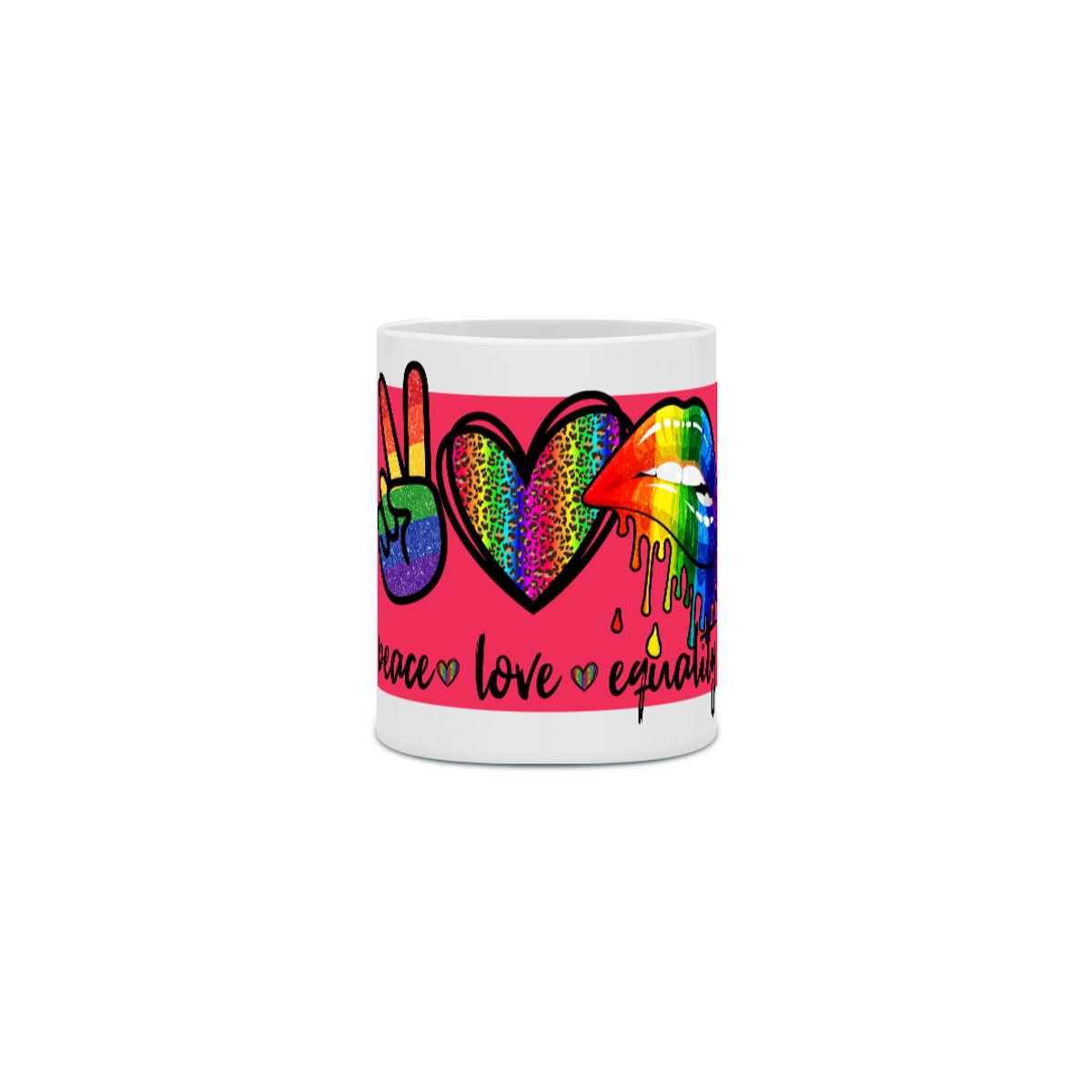 Nome do produto: Caneca Equality (igualdade) Seremcores