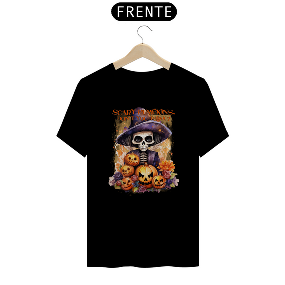 Camiseta de Esqueleto  de Bruxa - Scary Pumpkins