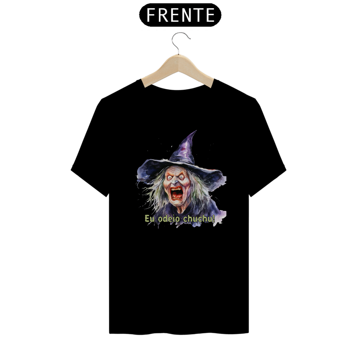 Nome do produto: Camiseta de Bruxa - Eu odeio chuchu! - Seremcores 