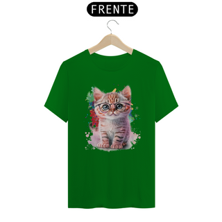 Nome do produtoCamiseta de Gato Fofo de óculos Seremcores 