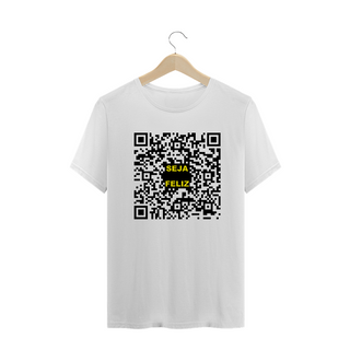 Camiseta QRCode Seja Feliz