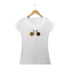 Camisa Feminina Branca 100% algodão premium - Coleção Bike + Café 2021 - Ref0018