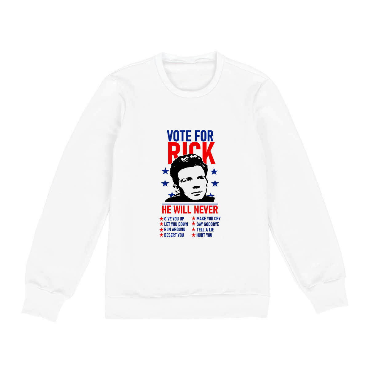 Nome do produto: Moletom Rick Astley - Never Gonna Give You Up