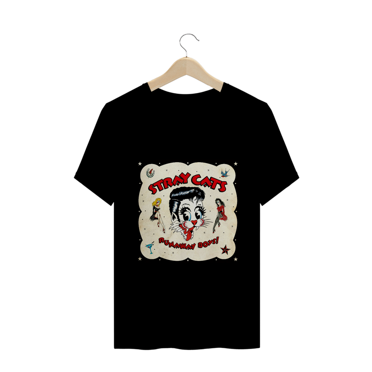 Nome do produto: Camisa Stray Cats -- Runaway Boys